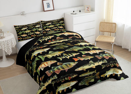 Feelyou Fishing Comforter Set Twin Size Bedding Set
