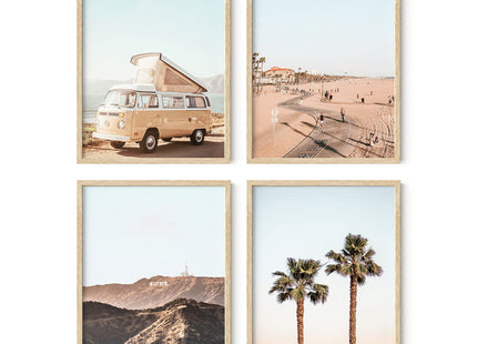 HAUS AND HUES Beach Decor - Set of 4 Coastal Art Prints, Aesthetic Decorations for Home, Bathroom Decor, Wall Posters (Unframed, 11x14)