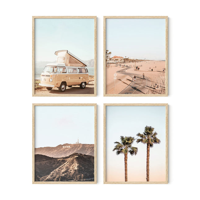 HAUS AND HUES Beach Decor - Set of 4 Coastal Art Prints, Aesthetic Decorations for Home, Bathroom Decor, Wall Posters (Unframed, 11x14)