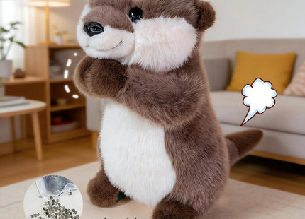 Karoeiwa Cute Prayer Otter Stuffed Animal 9.8 inch Wild Realistic Sea Otter Animal Plush Toys Soft Plushies Huggable Dolls Birthday Gifts for Kids Adults