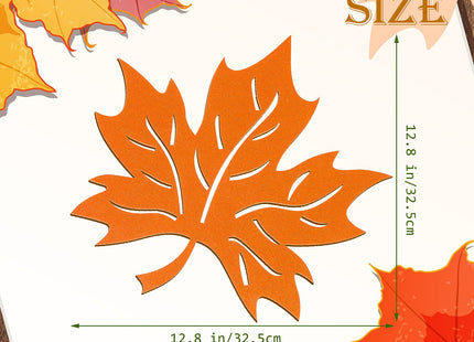 Tatuo 8 Pcs Fall Maple Leaf Placemats Autumn Placemats(12.8 x 12.8 Inch)