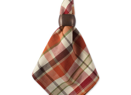 DII Thanksgiving & Fall Table Decoration Autumn Farmhouse Plaid, Napkin Set, 20x20, Pumpkin Spice Plaid, 6 Count