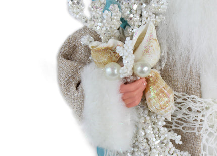 Windy Hill 16" Coastal Charm Aquamarine Santa 168240