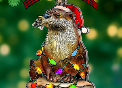 Otter Ornament - Otter Ornaments for Christmas Tree - Otters Gifts for Women, Girls, Kids - Cute Animal Lover Gift - Acrylic Christmas Ornament 2025