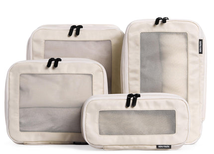 Aerotrunk Compression Packing Cubes for Travel, 4-Pack, Beige