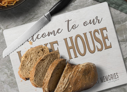 CounterArt Lake House Lure 3mm Tempered Glass Cutting Board