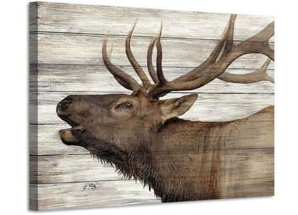 ARTISTIC PATH Farmhouse Deer Pictures Canvas Wall Art, 36x24 Inch
