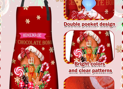 Cotwinter 6 Pcs Christmas Baking Aprons for Women, Gingerbread