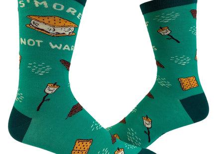 Women's S'mores Not Wars Funny Campfire Dessert Treat Summer Graphic Socks