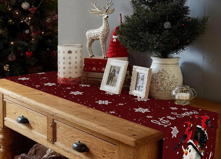 CHAMBERY Table Runner for Christmas Decorations with Snowman Snowflakes