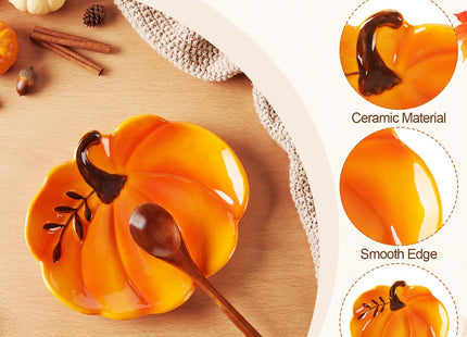 Honeydak Ceramic Pumpkin Spoon Rest for Kitchen Counter