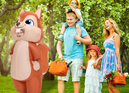 Spinosaurus Inflatable Squirrel Costume Kids Thanksgiving Inflatable Costume Christmas Blow Up Squirrel Costumes Halloween Inflatable Suit for Boys Girls