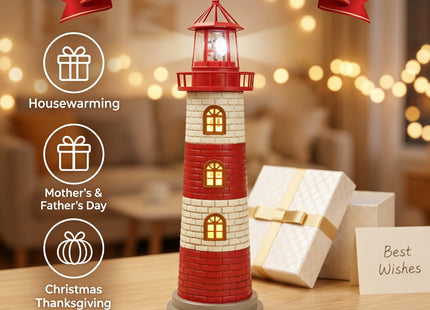 Large Garden Statues 23" Coastal Solar Lighthouse Garden Decor for Outside