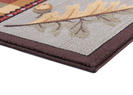 Colorblock Wildlife Multi-Color 3x10 Runner Rug for Hallway, Walkway, Entryway Kitchen - Foyer Cabin Lodge, Farmhouse Style Long Rustic Indoor Carpet