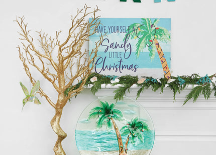 Sparkling Green Hummingbird Christmas Ornament