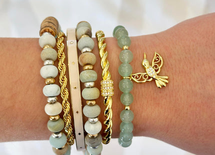 Alex and Ani Hummingbird Gemstone Bolo Bracelet