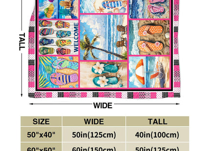 Tijuboni Coastal Beach Throw Blanket for Girls Women50 x40