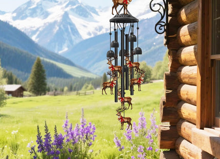 Christmas Deer Wind Chimes for Outside,Metal Chimes,Deer Gifts for Women