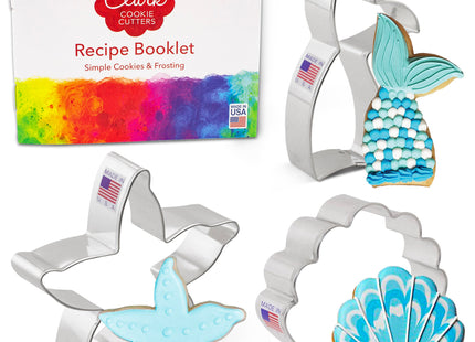 Ann Clark Mermaid Cookie Cutters Set of 3, Made in USA