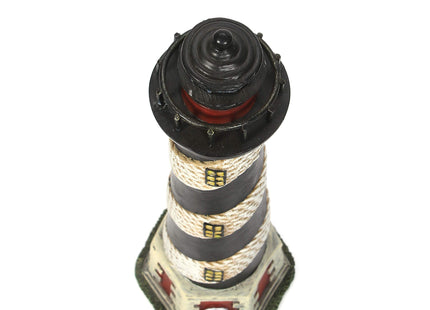 Hosley 8 Inch Resin Tabletop Lighthouse Blinking Light Decor - Ideal Coastal Beach Nautical Gift for Home, Farmhouse, Wedding, Teacher Appreciation