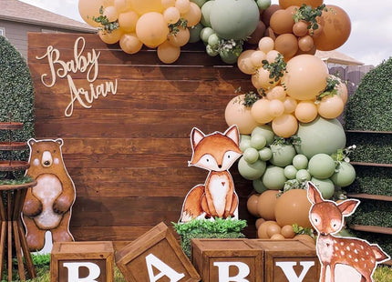 Woodland Animals Cutouts, 40inch Bear Deer Fox Shape, Stand Up Foam Board for Woodland Party Backdrop or Baby Shower Birthday Decorations (Fox)