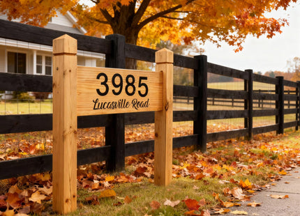 Custom Outdoor Wood Decor Personalized Last Name Large Wooden Plaques with Posts Engraved Wooden Address Sign Outdoor Camping Signs Housewarming Gift