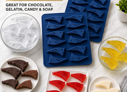 MasterPieces Game Day Set - FanPans NFL New England Patriots - Silicone Ice Cube Trays Two Pack - Dishwasher Safe