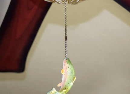 Rivers Edge Products 12" Ceiling Fan Pull Chain Extender - Pull String Extension for Light Fixture - Decorative Poly Resin Switch Chains - Fishing Home Decor for Bedroom, Kitchen,