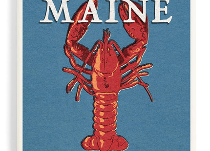Lantern Press Maine, Lobster Woodblock (Absorbent Ceramic Coaster, Single, Cork Back, Kitchen Table Decor)