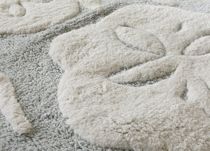 Market & Place Sand Dollar Coastal Bath Rug, White and Blue Bathroom Mat, Modern Bathroom Decor for Tub and Shower, Absorbent Bathroom Rugs, 20" x 30", Sand Dollar Blue