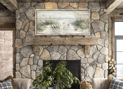 Beach Path Wood Wall Art, Coastal Shorebird Picture, 60"x30" Wall Decor