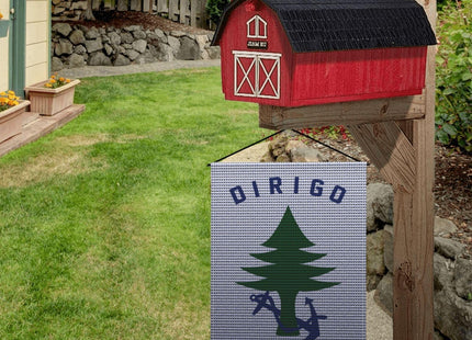 Ensign Of Maine Knitting Effect Garden Flags for Outside 12x18 Inch Double Sided Durable Spring Summer Garden Flag Patio Banner Home Lawn Decor Flag