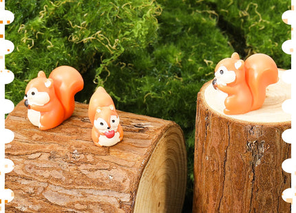 GGSTDDUP 50 Pcs Mini Resin Squirrel Tiny Squirrel Mini Animal Figurines