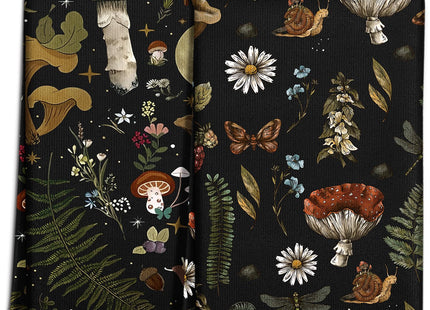 Miss Adola Cute Kitchen Towels Set of 2, 18'' x 26'', Black Mushroom