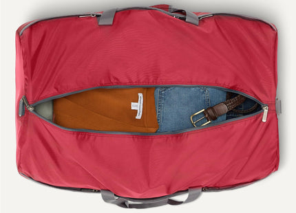 Amazon Essentials Extra Large Foldable Nylon Duffel Bag for Travel/Storage with Zippered Pockets, 32.4", 150L, 50-LBS Capacity, Red (Previously Amazon Basics)