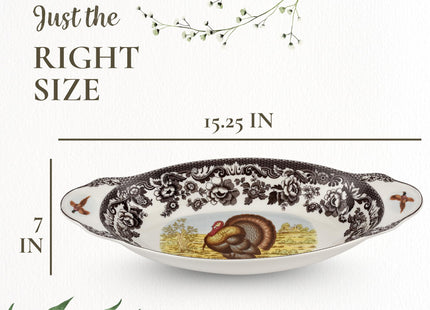 Spode – Woodland – Spode Woodland Bread Tray – Brown/White