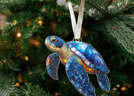 Turtle Ornaments - Beach Ornaments for Christmas Tree - Sea Turtle Gifts