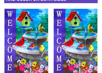 Spring Summer Hummingbird garden flag 12X18 Double Sided