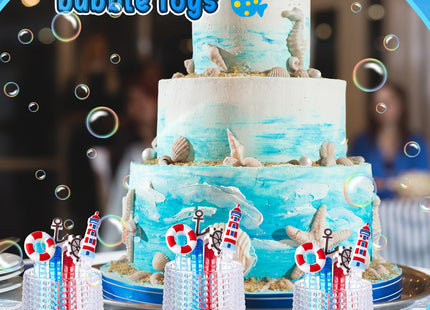 Rotatingpals 24 Pcs Nautical Bubble Wands Bulk Nautical Sailor Party Favors