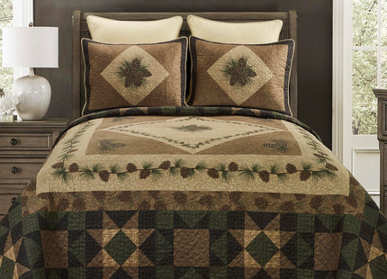 Donna Sharp Twin Bedding Set - Antique Pine Lodge, 70" x 90"
