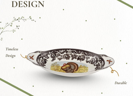 Spode – Woodland – Spode Woodland Bread Tray – Brown/White