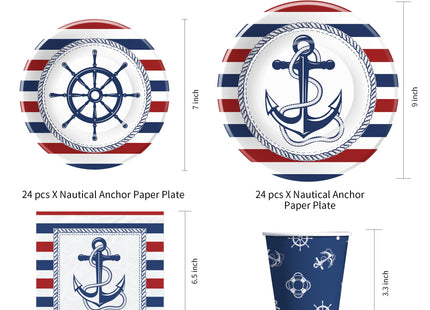 Xenorik Nautical Party Decorations, Nautical Anchor Birthday Party Supplies