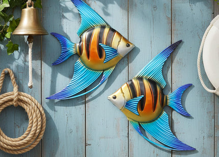 Newinhome Ocean Dreams Metal Wall Art - Handcrafted Iron Sea Creature Cutouts - Coastal Style Home Decor - Unique Gift