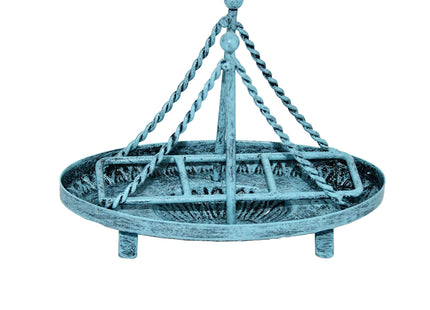 OwlGift Metal Sailboat Shaped Napkin Holder, Tabletop Paper Towel Dispenser, Mail Letter Sorter Rack, Document File Storage - Turquoise
