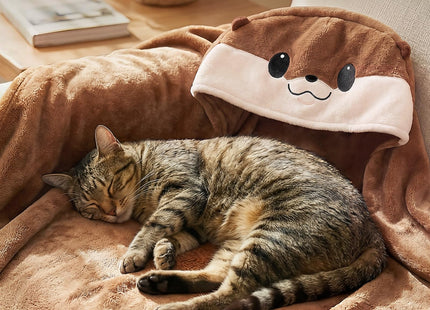 Mewaii Otter Gifts, Wearable Blanket Hoodie, Soft Flannel Otter Blanket