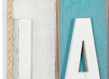 Deco 79 Wooden Sign Home Wall Decor Lake House Wall Sculpture, Wall Art 36" x 2" x 11", White