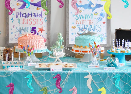 Ocean Seahorse Christmas Ornaments 12 Pcs Coastal Beach