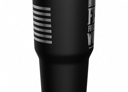 We The People Holsters - Born To Fish - Forced To Work - Fishing Travel Mug - American Flag Coffee Travel Mug - Dad Fishing Tumbler - Double Insulated Tumbler - 30 oz