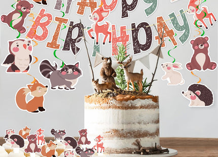 33Pcs Woodland Birthday Party Decoration