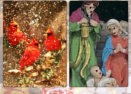Cardinal Christmas Snow Globe Lantern,Cardinal Decor Light Up 6H Timer Glitter Globe,USB & Battery Operated, Cardinal Gifts for Christmas Decor